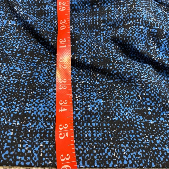 Talbots Speckled Side Scrunch Ruchwd 3/4 Sleeve Knee Length Dress Blue Sz P/S - Picture 8 of 8